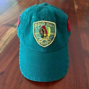 POLO RALPH LAUREN 1 OF 1 CANOE KAYAK CLUB RL67 RL32 PATCH STRAPBACK CAP HAT NWT